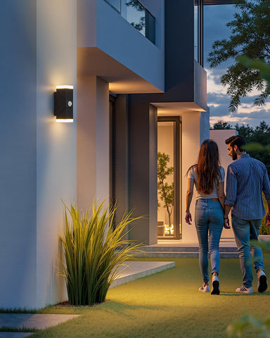 12W LED wall light with motion detection

