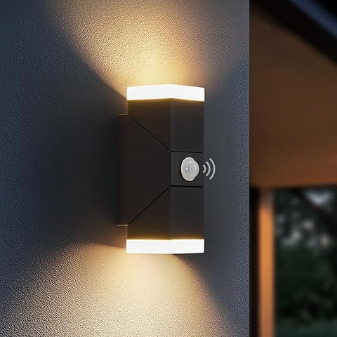 12W up down outdoor motion sensor wall light

