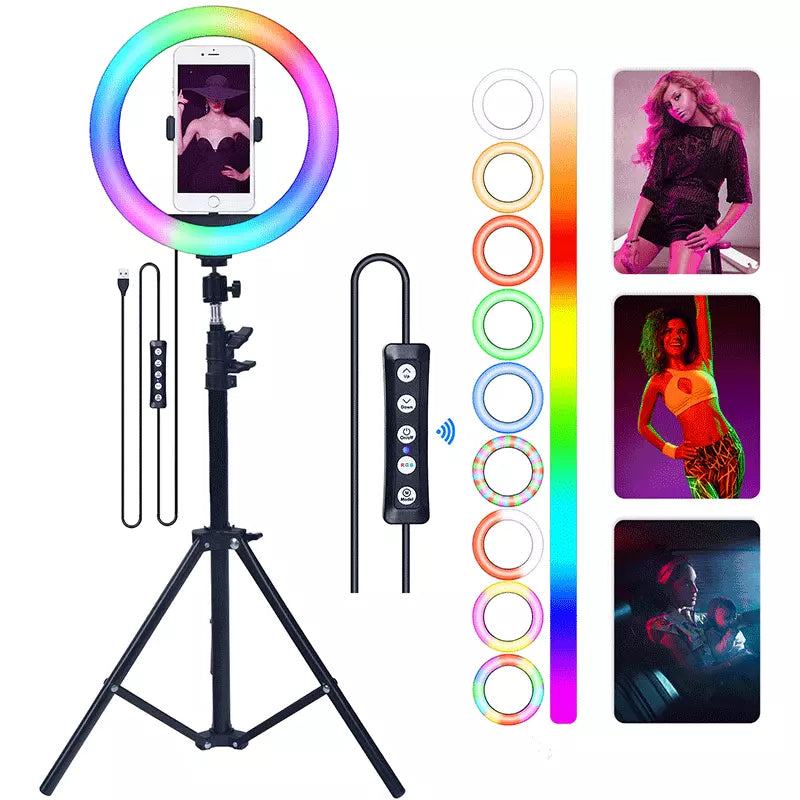 Buy 12 Inch LED RGB Ring Light with Tripod Stand in UK - Shop Now!