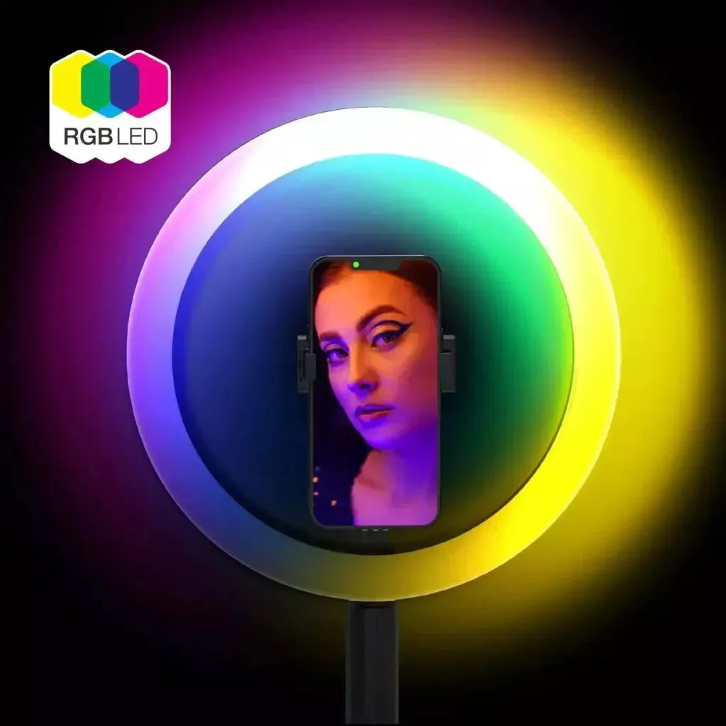 Buy 12 Inch LED RGB Ring Light with Tripod Stand in UK - Shop Now!