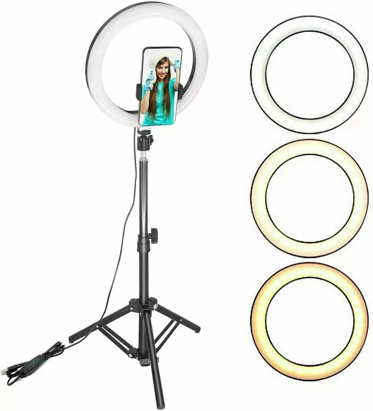 Buy 12 Inch LED RGB Ring Light with Tripod Stand in UK - Shop Now!
