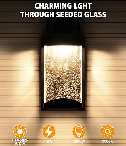 IP44 rated 13W LED motion sensor wall light

