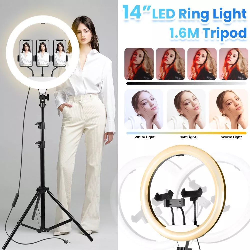 Buy 14 Inch LED Ring Light with Stand in UK - Shop Now!