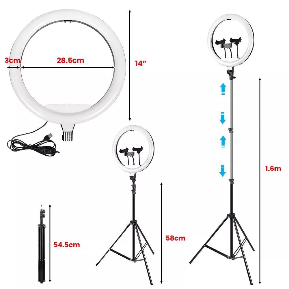 Buy 14 Inch LED Ring Light with Stand in UK - Shop Now!