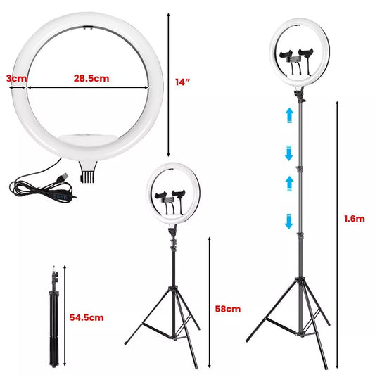 Buy 14 Inch LED Ring Light with Stand in UK - Shop Now!