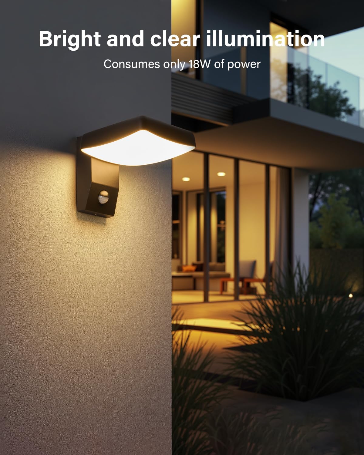 Buy 18W LED PIR Motion Sensor Outdoor Wall Light In UK - Shop Now