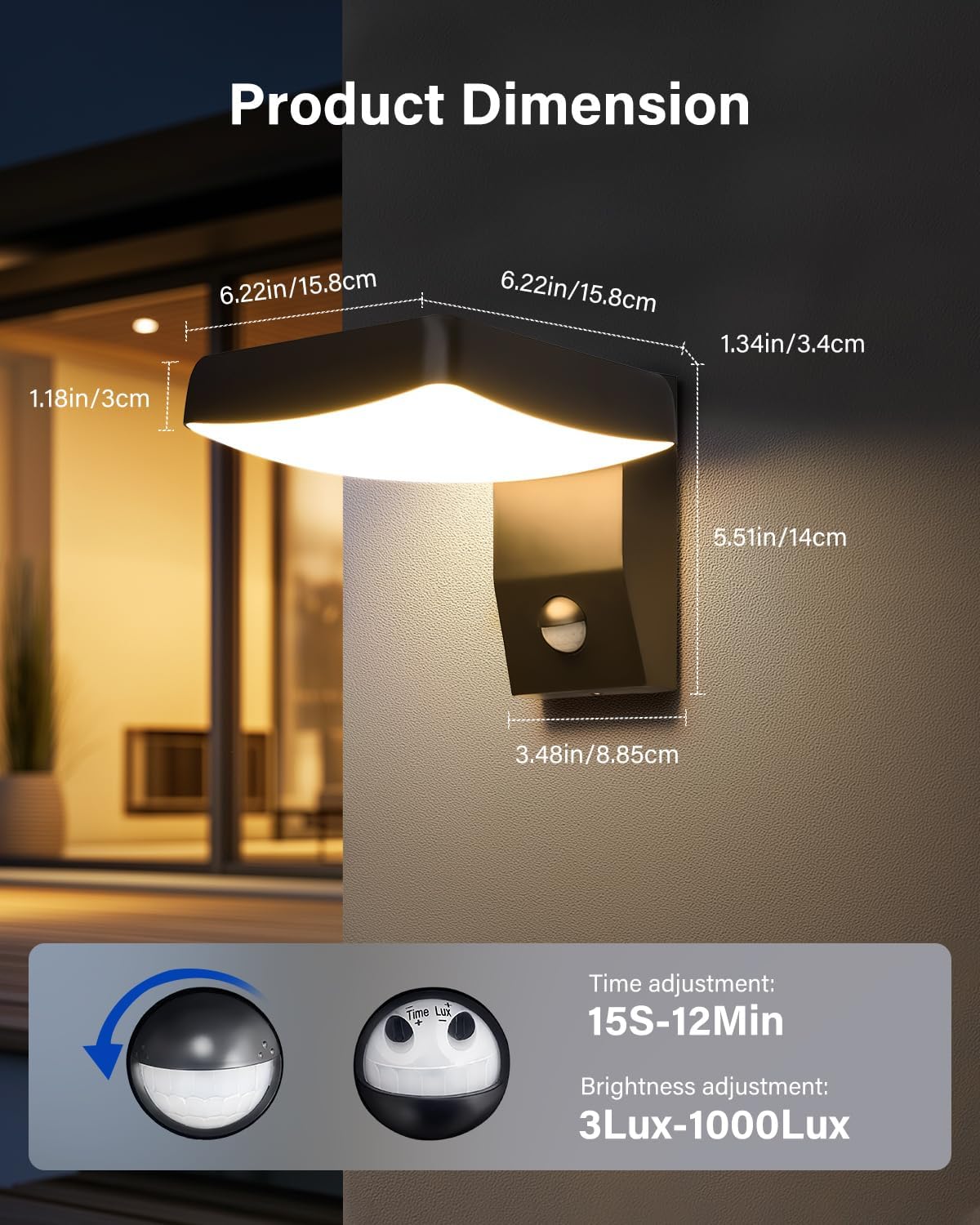 Buy 18W LED PIR Motion Sensor Outdoor Wall Light In UK - Shop Now
