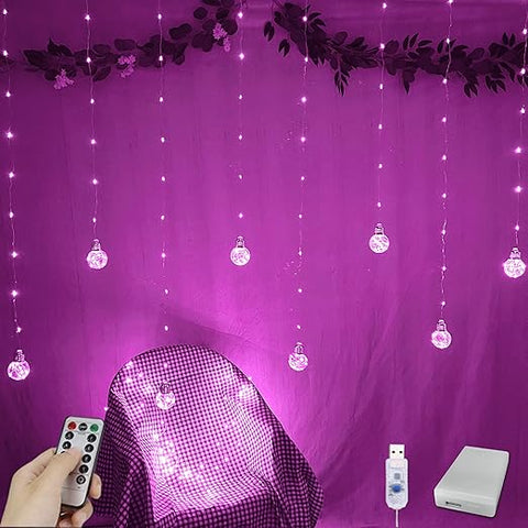 Cosy room setup with 200 LED lights


