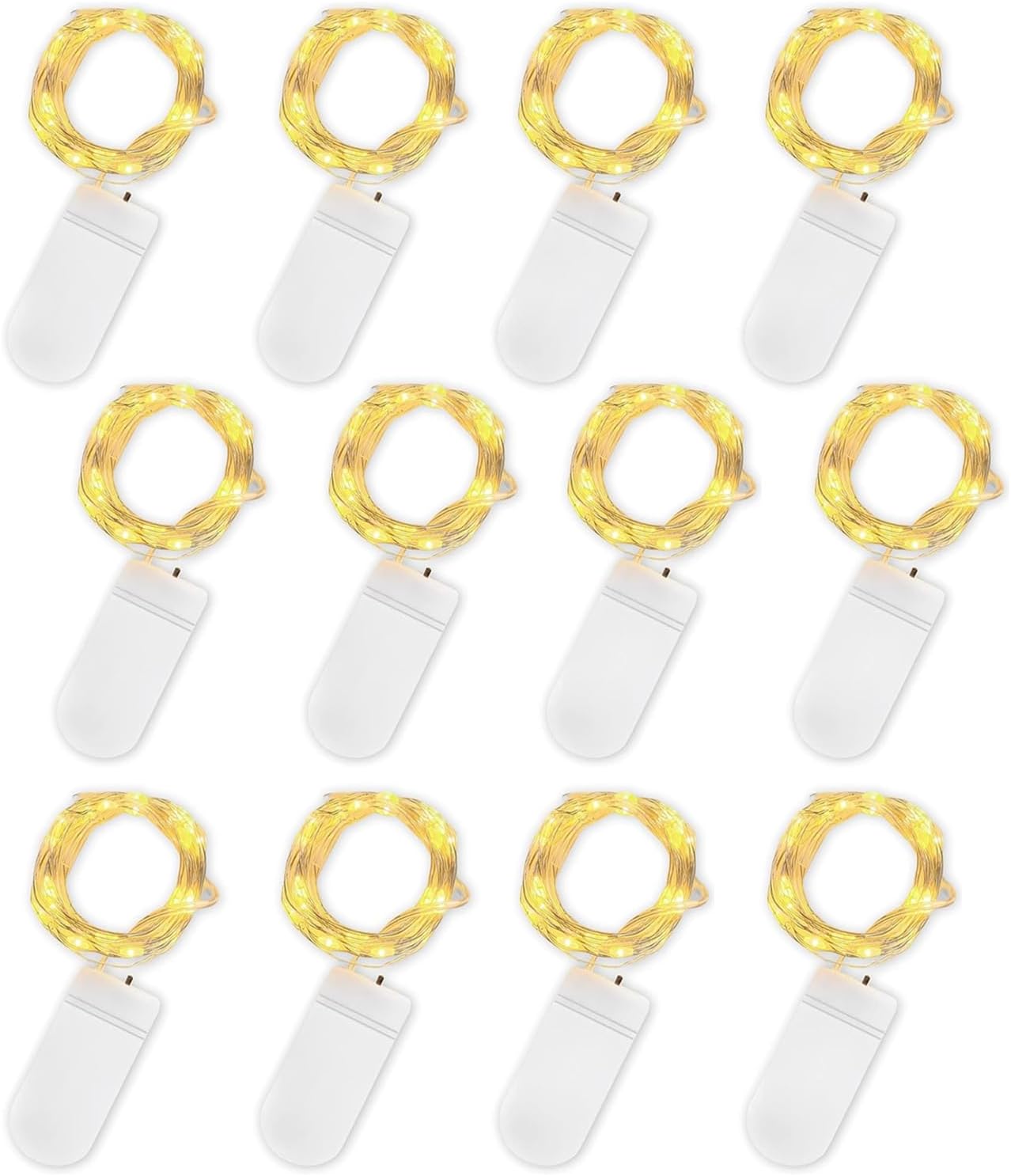 Battery-operated LED fairy lights used for Christmas tree decoration

