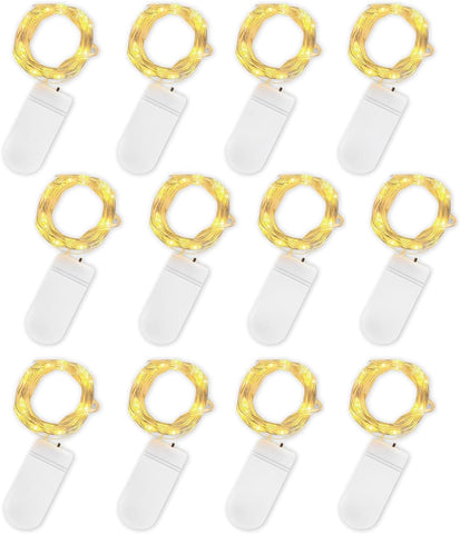 Battery-operated LED fairy lights used for Christmas tree decoration

