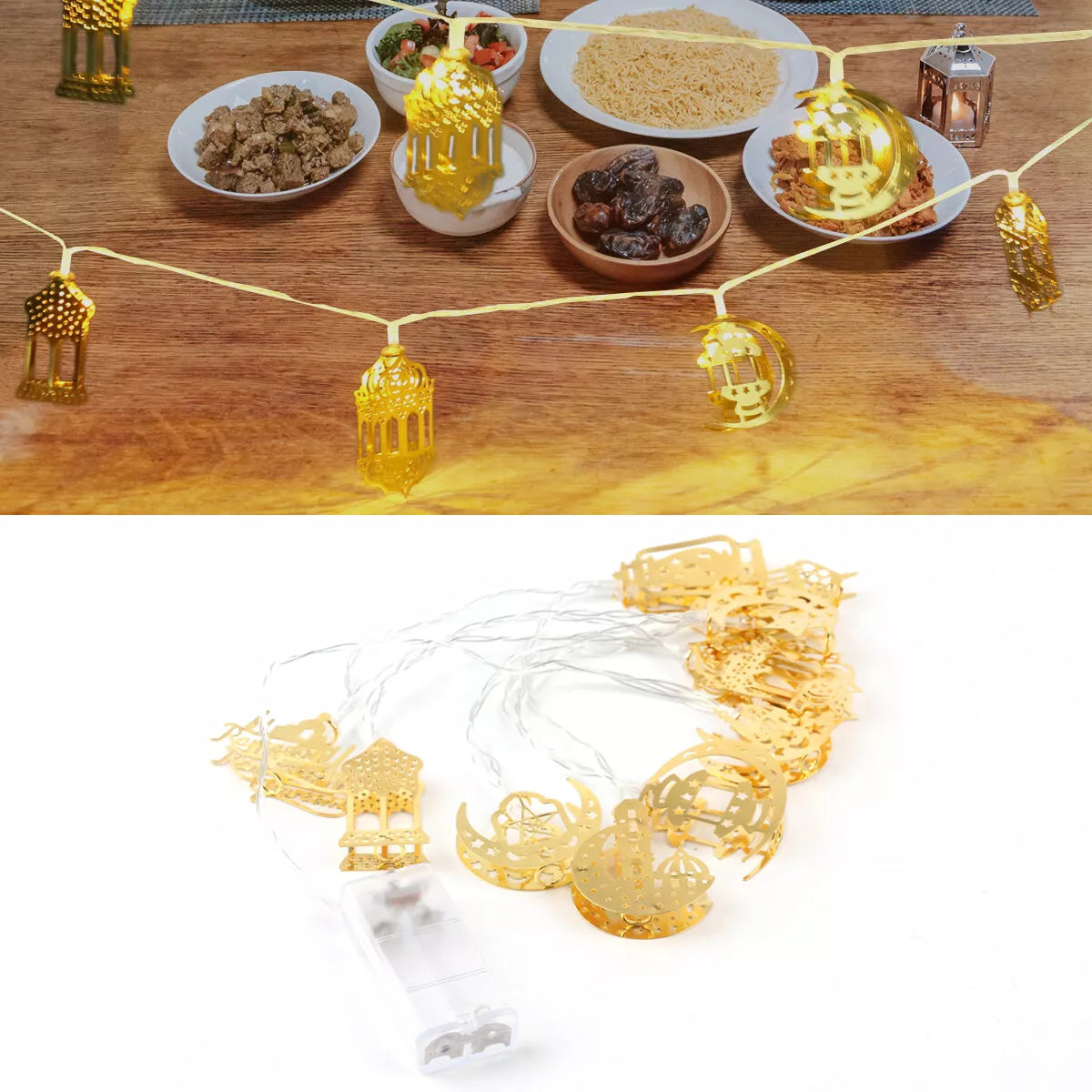 Buy 20 LED Ramadan Moon Star String Fairy Lights In UK - Shop Now!