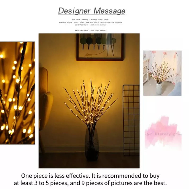 Buy 20 LED Willow Twig Tree Branch Fairy Lights In UK - Shop Now!