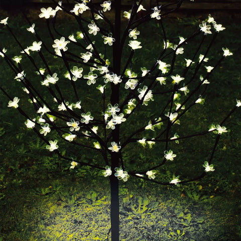 UK yard lighting with solar LED cone branches

