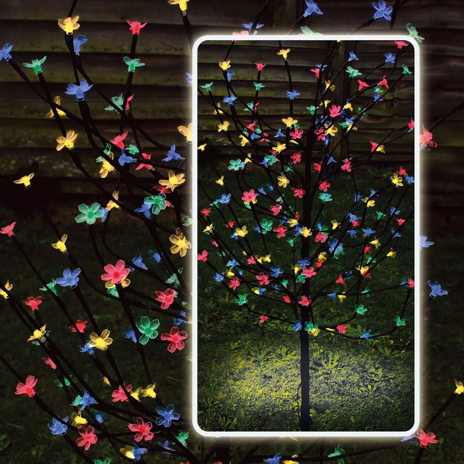 Buy 240 LED Solar Powered Cone Shaped Branch Tree Lights In UK - Shop Now