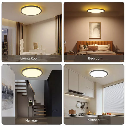 Modern round LED light fixture

