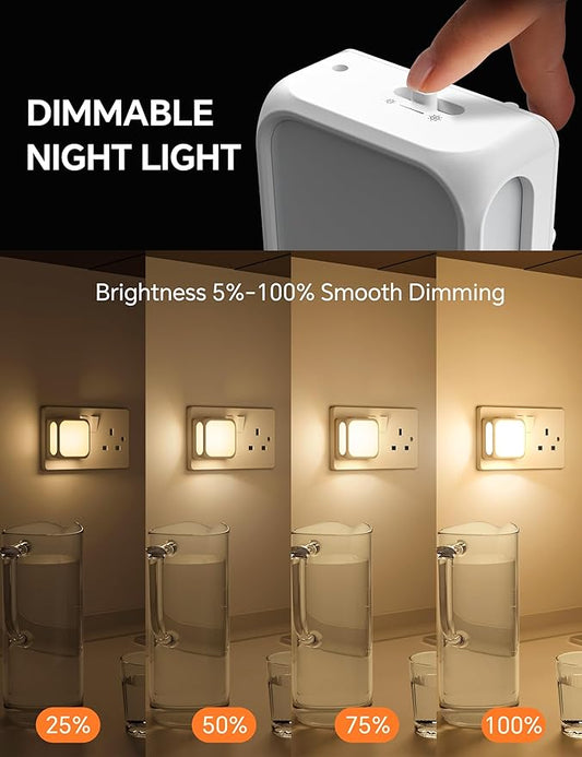 Buy 2 Pack LED Night Plug in Wall Light in UK- Shop Now!