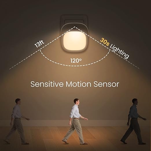 Buy 2 Pack Motion Sensor Plug in Night Wall Light in UK - Shop Now!