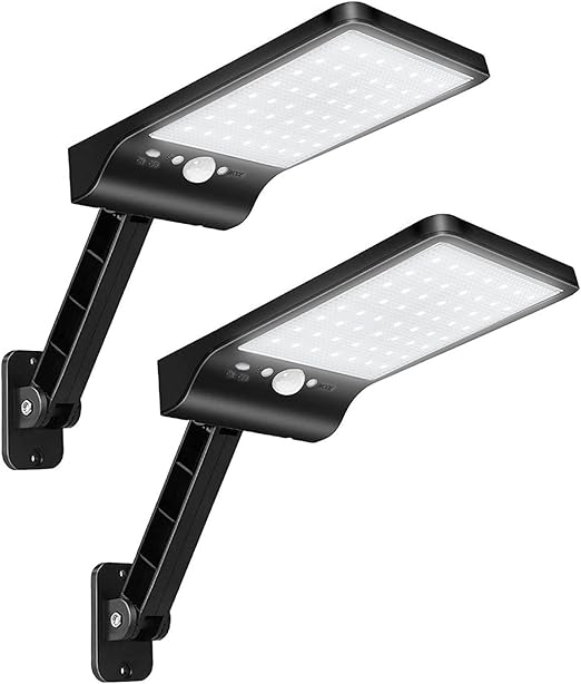 Pack of 2 solar LED security lights with motion sensor

