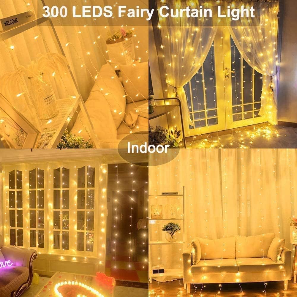 Buy 300 LED Curtain Fairy String Lights In UK - Shop Now!