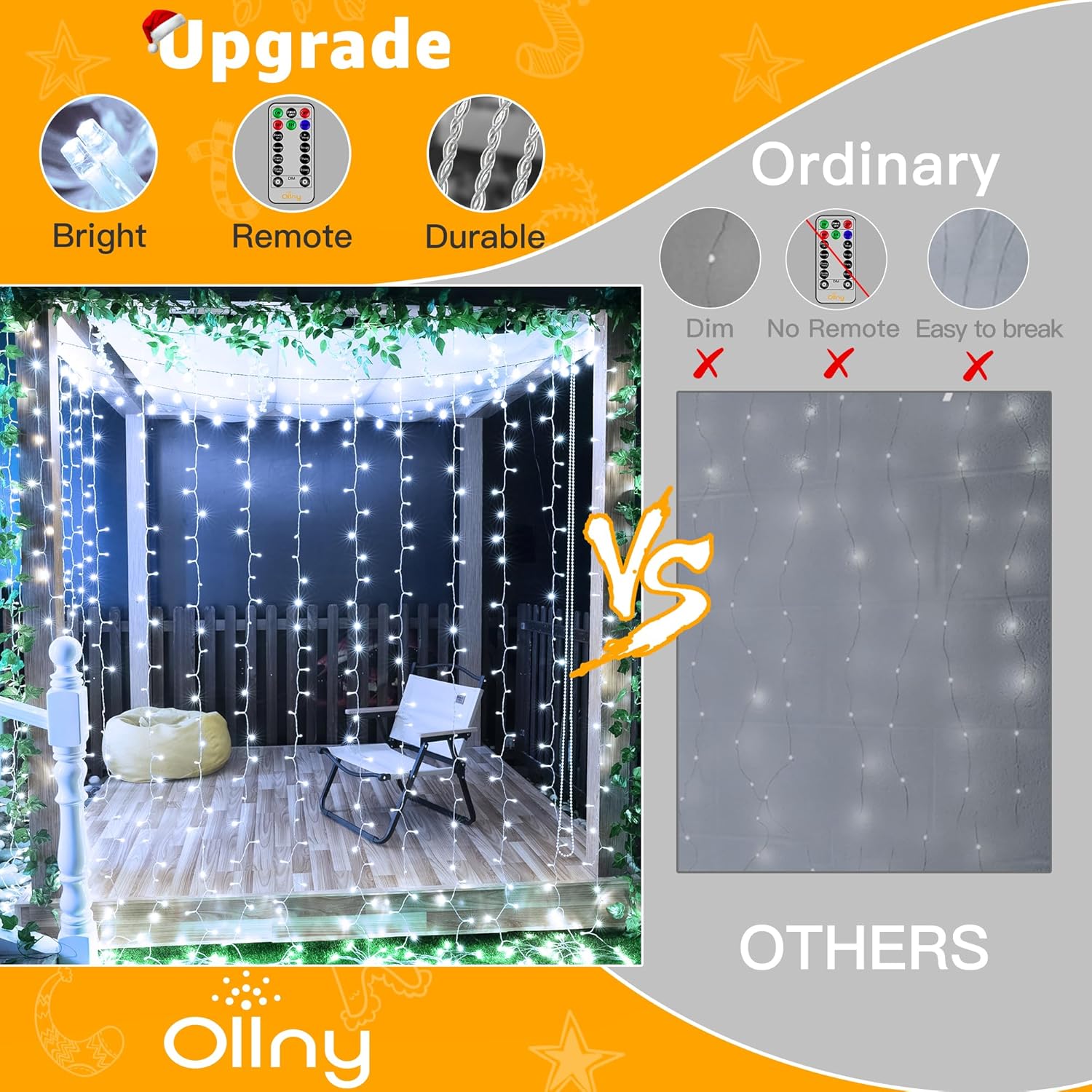 Buy 300 LED Curtain Fairy String Lights In UK - Shop Now!