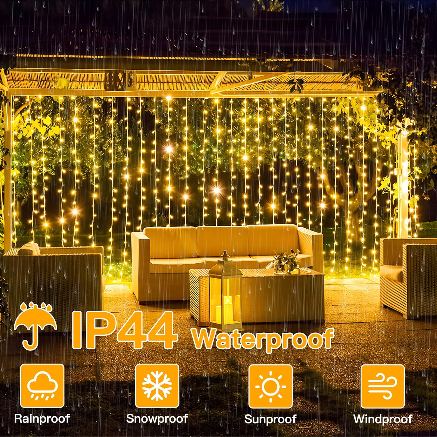 Buy 300 LED Curtain Fairy String Lights In UK - Shop Now!