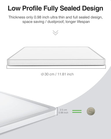 Durable LED square ceiling light designed for long-lasting use in UK homes

