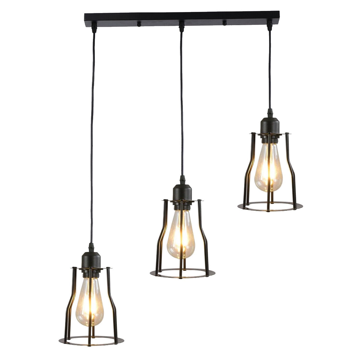 Buy 3 Way Vintage Industrial Pendant Light in UK - Upgrade Your Space