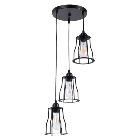 Matte black vintage hanging light for restaurants


