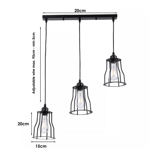 Modern vintage industrial ceiling light for cafés



