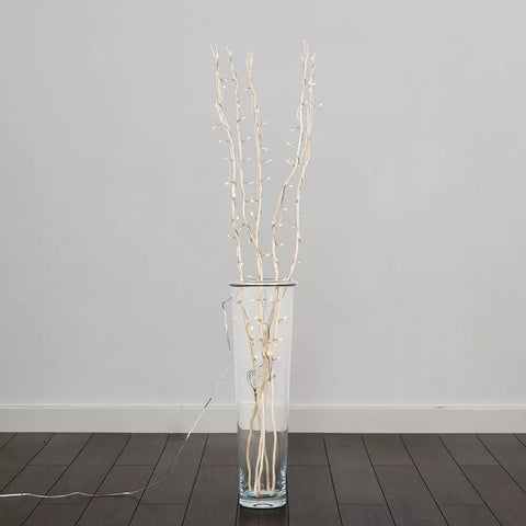 Elegant LED branch lights arranged in a floral display

