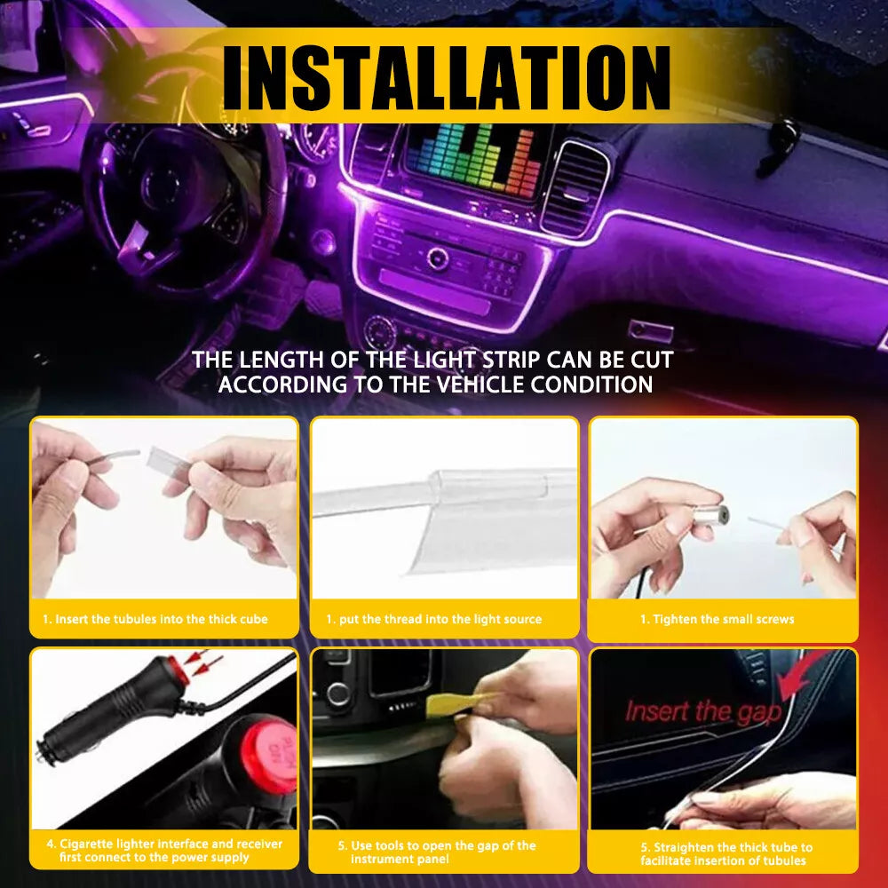 Buy 5W LED Car Interior Inside Neon Strip Light In UK - Shop Now!
