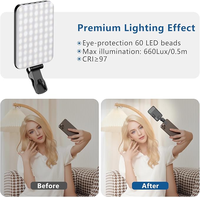 Buy 60 LEDs Selfie Light with Clip In UK - Shop Now