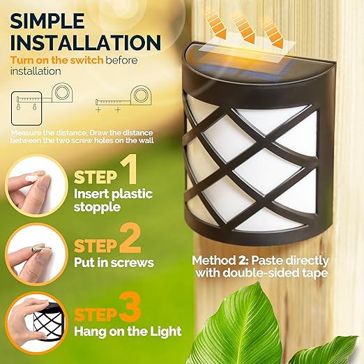 Buy 6 LED Solar Powered Fence Wall Light In UK - Shop Now!