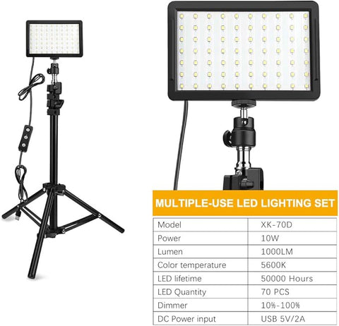 Buy 70LED Video Light with Adjustable Tripod Stand in UK - Shop Now