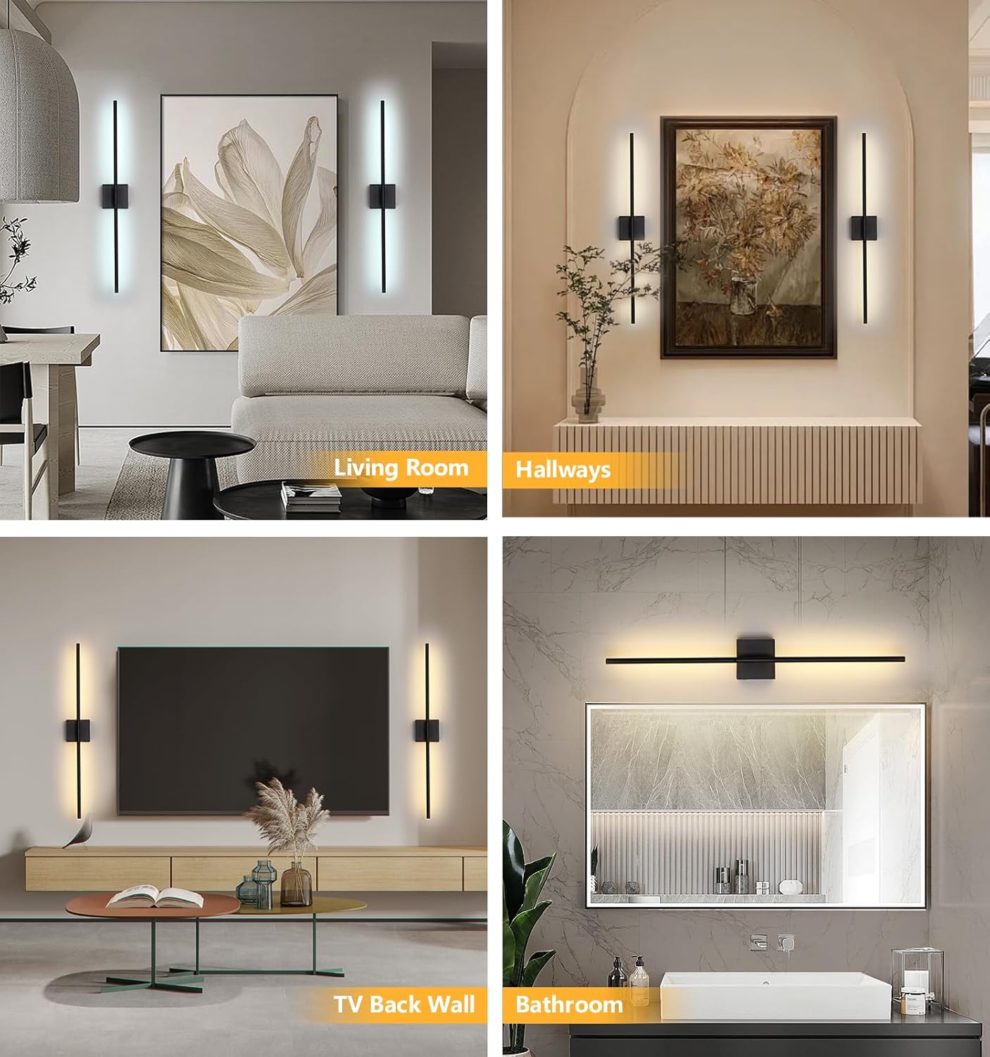 Buy 80CM LED Battery Operated Indoor Wall Lamp in UK - Shop Now!