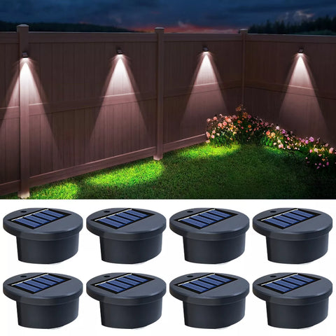 Compact design of the solar wall lights suitable for fences.


