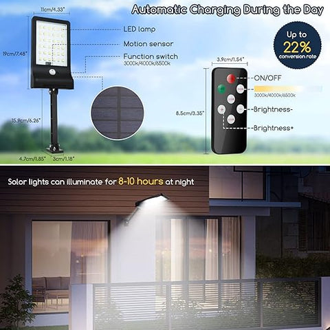 Solar wall light installed on patio fence

