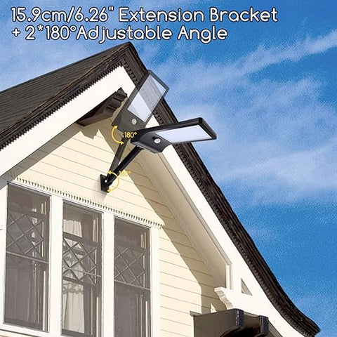 Adjustable solar wall light in cool white mode

