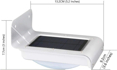 Outdoor solar light with 120-degree motion detection

