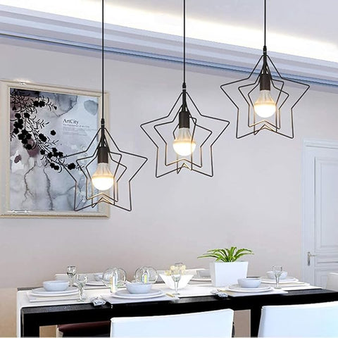 Vintage-style black pendant lamp in a modern loft interior

