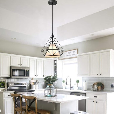 Modern pendant light with E27 bulb socket

