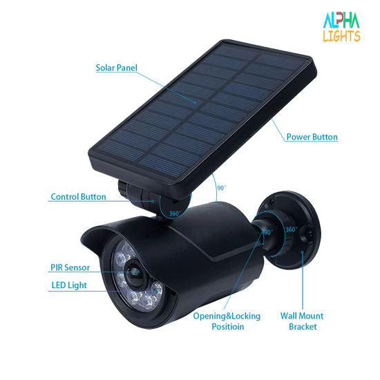 Buy Dummy CCTV Camera LED Solar Security Lights in UK - Shop Now