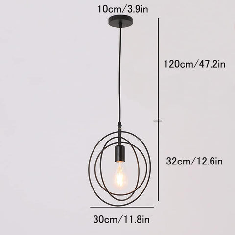 Industrial Round Pendant Hanging Light UK


