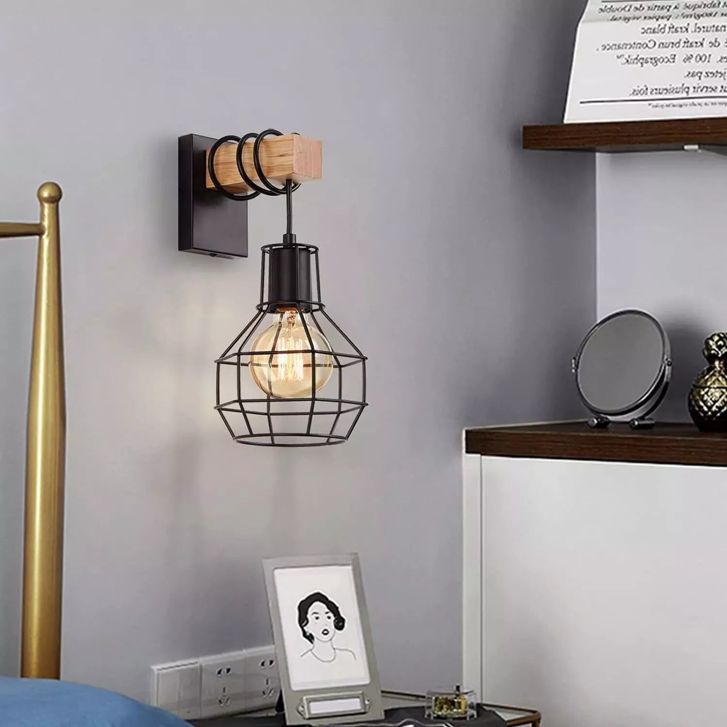 Buy Industrial Wall Lamp Indoor Cage in UK – Order Now!