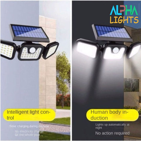 Garden area security light during night activation

