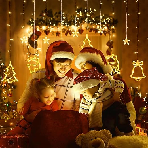 Buy LED Christmas Window Curtain String Light In UK - Shop Now!