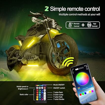 Buy LED RGB Motorcycle underglow Light Kit In UK - Shop Now!