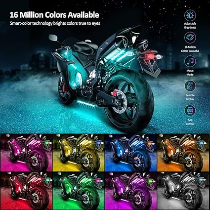 Buy LED RGB Motorcycle underglow Light Kit In UK - Shop Now!