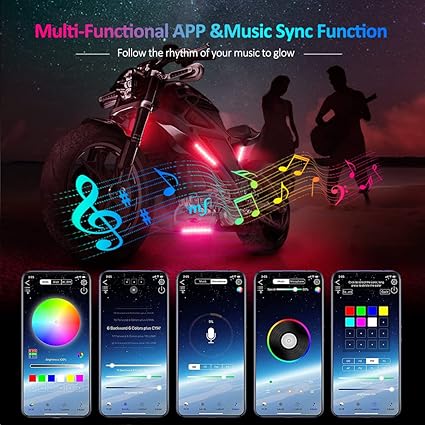 Buy LED RGB Motorcycle underglow Light Kit In UK - Shop Now!