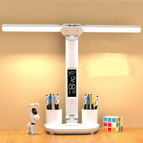 Modern LED Desk Lamp in a Stylish Office Setup